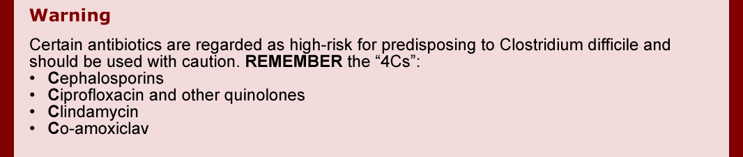 CDAD Warning The 4Cs