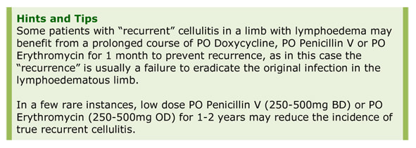 Cellulitis Hints & Tips Recurrent Cellulitis